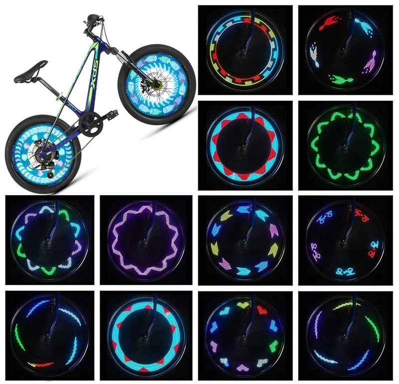 Dorras Bike Wheel Lights (2 Pack) - Waterproof LED Bicycle Spoke Lights - Bike Accessories - 30 Different Patterns Change - Great Gift for Adults Kids - Image 1